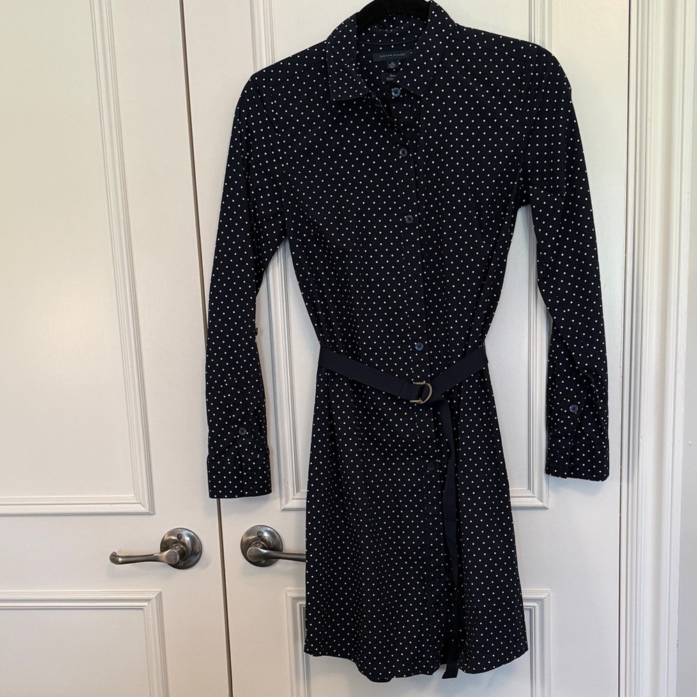 Tommy Hilfiger Navy Polka Dot Dress